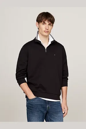 Tommy Hilfiger Sweatshirt mit Logo und Viertel-Reißverschluss
