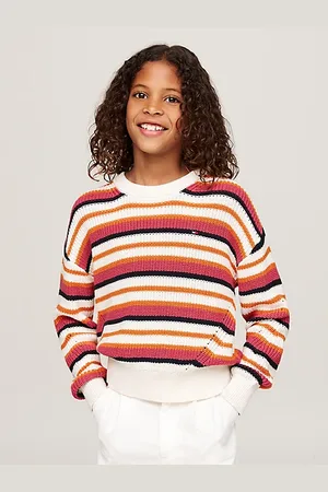 Tommy Hilfiger Gestreifter Relaxed Fit Rundhalspullover