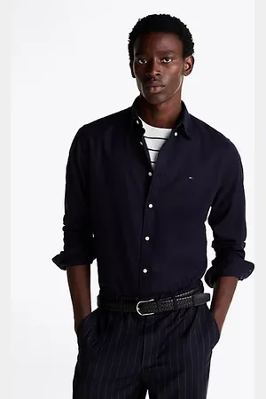 Tommy Hilfiger Regular Fit Hemd mit aufgestickter Flag