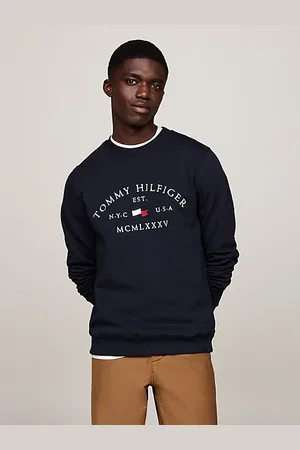 Tommy Hilfiger Rundhals-Sweatshirt mit aufgesticktem Logo
