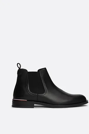 Tommy Hilfiger Chelsea-Boot aus Leder mit Tommy-Tape