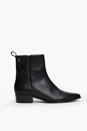 Tommy Hilfiger Cowboystiefel aus Leder mit TH-Monogramm