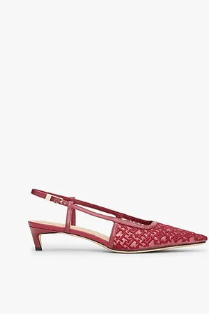 Tommy Hilfiger Slingback-Kitten Heel aus Mesh mit Monogrammen