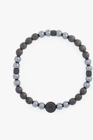 Tommy Hilfiger Armband mit TH-Monogramm und Onyx-Perlen