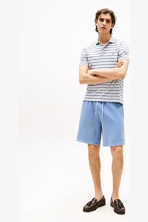 Tommy Hilfiger Vorgewaschene Sweat-Shorts mit Logo-Stickerei