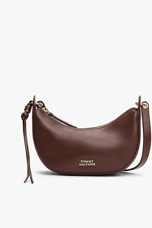 Tommy Hilfiger Halbmondförmige Crossbody-Tasche aus Leder