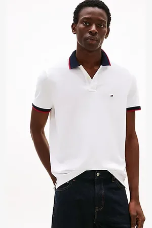 Tommy Hilfiger Poloshirt mit Kontrast-Kragen aus Strick