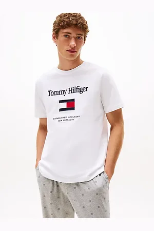 Tommy Hilfiger T-Shirt aus Jersey mit Hilfiger Flag-Logo