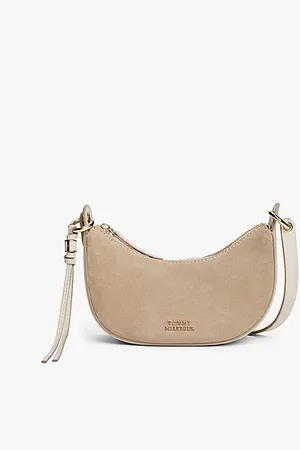 Tommy Hilfiger Halbmondförmige Crossbody-Tasche aus Leder
