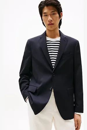 Tommy Hilfiger Einreihiges Twill-Sakko aus reiner Wolle