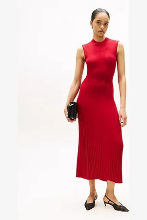 Tommy Hilfiger Ärmelloses Midi-Pullunderkleid mit Seide