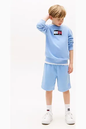 Tommy Hilfiger Sweat-Shorts mit aufgestickter Flag