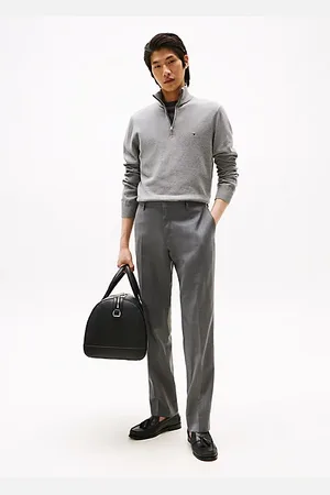 Tommy Hilfiger Twill-Hose aus reiner Wolle mit Bügelfalten