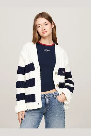 Tommy Hilfiger Oversized Fit Cardigan mit Wolle und Logo