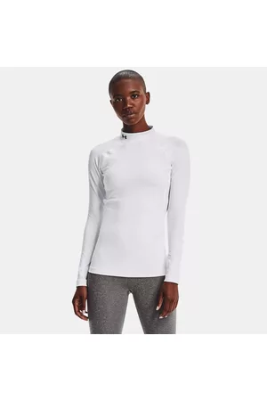 Under Armour ColdGear® Langarm-Oberteil mit Stehkragen für Damen / Schwarz L