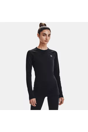 Under Armour ColdGear® Oberteil mit Rundhalsausschnitt für Damen / Weiß L
