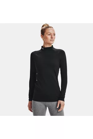 Under Armour ColdGear® Langarm-Oberteil mit Stehkragen für Damen / Weiß L