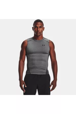 Under Armour HeatGear® Ärmelloses Shirt für Herren Carbon Heather / Schwarz 3XL