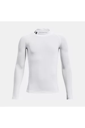 Under Armour Jungen HeatGear Langarmshirt mit Stehkragen / Schwarz YLG (149 - 160 cm)