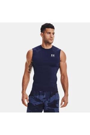 Under Armour HeatGear® Ärmelloses Shirt für Herren Midnight Blaue Marine / Weiß L