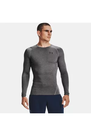 Under Armour HeatGear® Langarm-Oberteil für Herren Carbon Heather / Schwarz 3XL