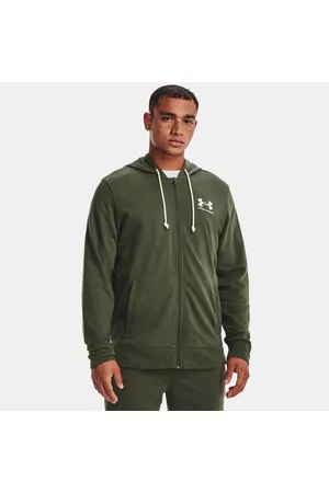 Under Armour Rival Terry mit durchgehendem Zip für Herren Marine OD / Onyx Weiß L
