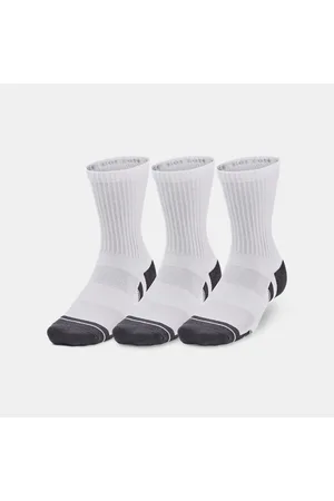 Under Armour Unisex Performance Halbhohe Crew-Socken aus Baumwolle im 3er-Pack / / Pitch Grau L