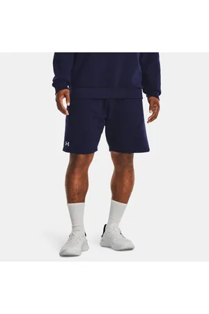 Under Armour Rival Fleece Shorts für Herren Midnight Blaue Marine / Weiß L