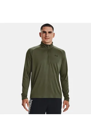 Under Armour Herren Tech™ Shirt mit ½-Zip, langärmlig Marine OD / Schwarz 3XL