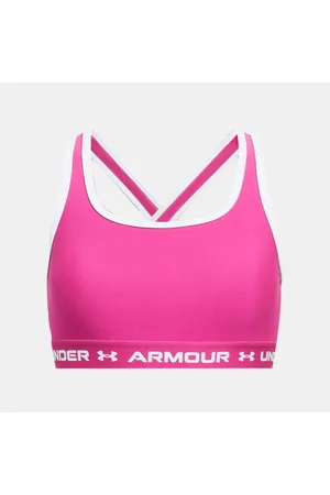 Under Armour Mädchen Crossback Sport-BH Rebel / Weiß / Weiß YLG (149 - 160 cm)