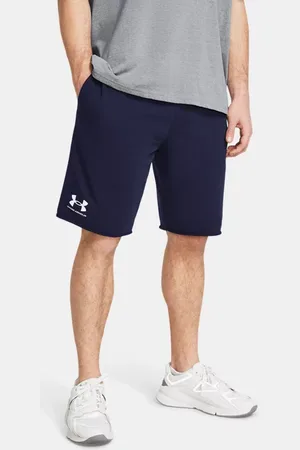 Under Armour Rival Shorts aus French Terry für Herren Midnight Blaue Marine / Onyx Weiß 3XL