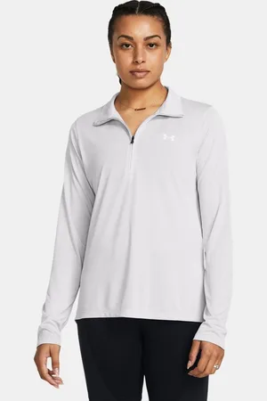 Under Armour Damen Tech™ Twist mit ½-Zip Halo / Weiß L