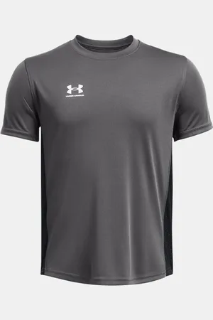 Under Armour Challenger Training Kurzarm-Oberteil für Jungen Castlerock / Weiß YLG (149 - 160 cm)