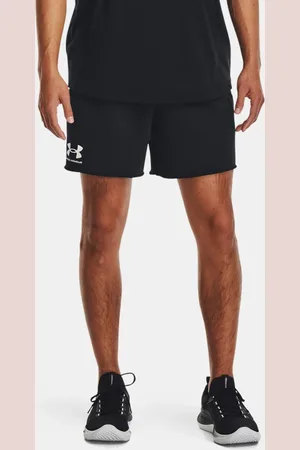 Under Armour Rival Shorts aus French Terry für Herren (15 cm) / Onyx Weiß L