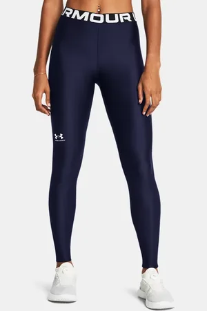 Under Armour HeatGear® Leggings für Damen Midnight Blaue Marine / Weiß L