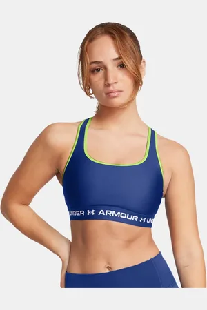 Under Armour Sport-BH Armour® Mid Crossback für Damen Tech / Retro Grün / Weiß XS