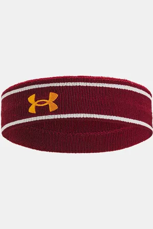 Under Armour Performance Terry Stirnband mit Streifen, unisex Cardinal / Weiß Clay / Golden Gelb EINHEITSGRÖSSE