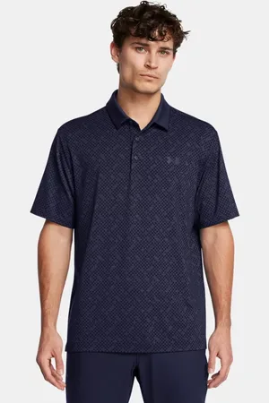 Under Armour Playoff 3.0 Check Jacqrd-Poloshirt für Herren Midnight Blaue Marine / Midnight Blaue Marine M