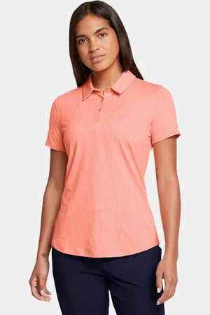 Under Armour Playoff 3.0 Digi Jacqrd-Poloshirt für Damen Flare / Tetra Grau L