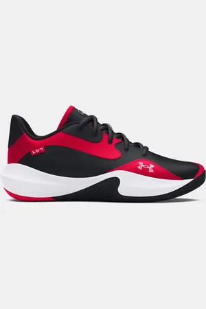Under Armour Lockdown 7 Low Basketballschuhe, unisex / Schwarz / Weiß 44.5