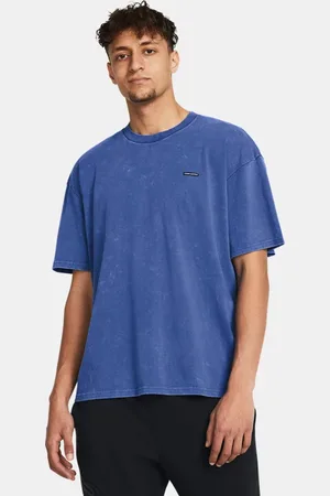 Under Armour Heavyweight Logo Wash Kurzarm-Oberteil mit Oversize-Passform für Herren Tech / Weiß L