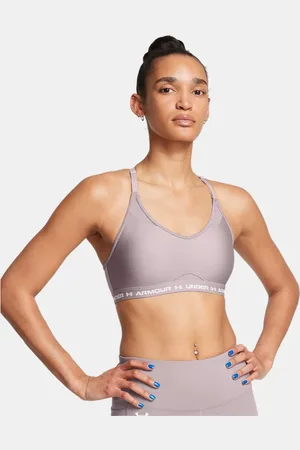 Under Armour Damen Crossback Low Sport-BH Tetra / Weiß XL