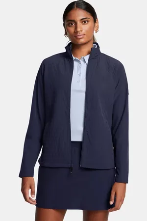 Under Armour Drive Pro Storm Lightweight Isolierte Jacke für Damen Midnight Blaue Marine / Metallisch Silber L