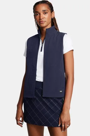 Under Armour Drive Pro Storm Lightweight Isolierte Weste für Damen Midnight Blaue Marine / Metallisch Silber L