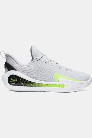 Under Armour Curry 12 Basketballschuhe, unisex Halo / Schwarz / High Vis Gelb 44.5