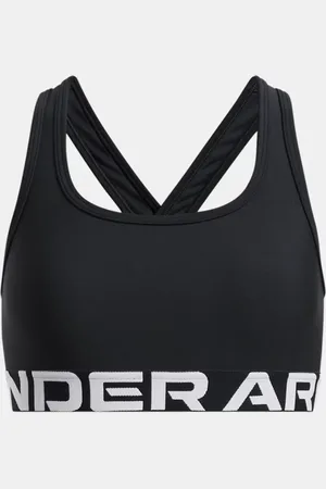 Under Armour Crossback Sport-BH für Mädchen / Weiß YLG (149 - 160 cm)