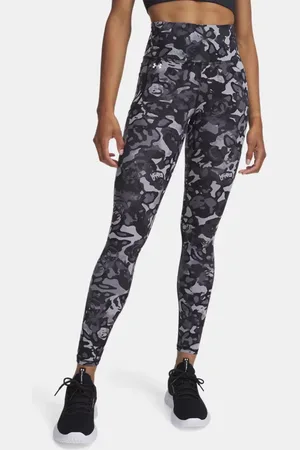Under Armour Motion Leggings mit Druck für Damen / Titan Grau / Weiß L