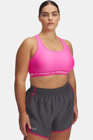 Under Armour Sport-BH Armour® Mid Crossback für Damen Rebel / Rebel / Weiß 1X