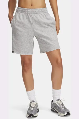 Under Armour Icon lange Shorts aus Terry-Stoff für Damen Mod Light Heather / Weiß L