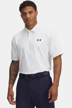 Under Armour Tee To Green Poloshirt mit Aufdruck für Herren / Midnight Blaue Marine L